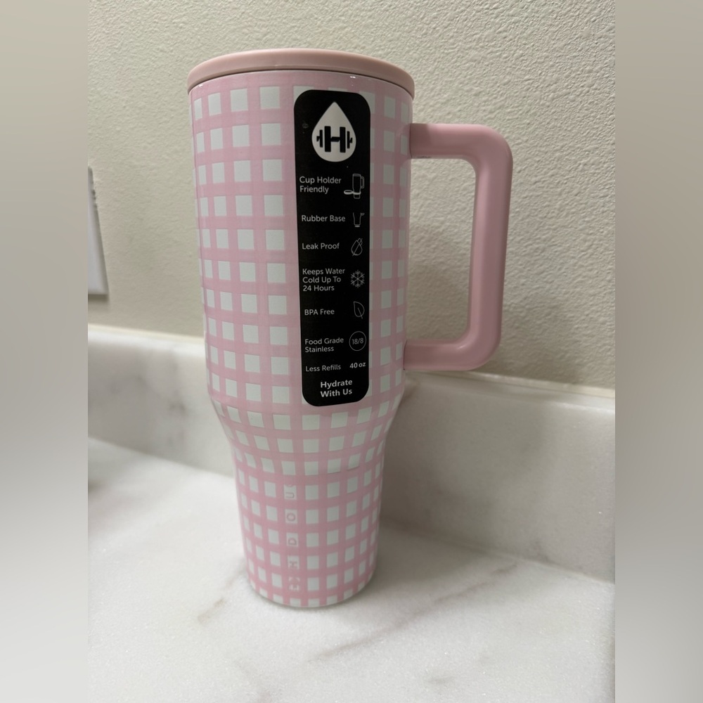 Pink Gingham HydroJug